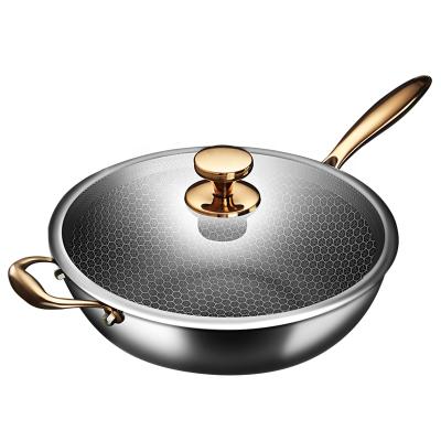 China Sustainable Fashion Modern Stainless Steel Gold Cookware Set High Mirror Polished Food Cookware Daily Nonstick Cookware Set Nonstick Pan for sale