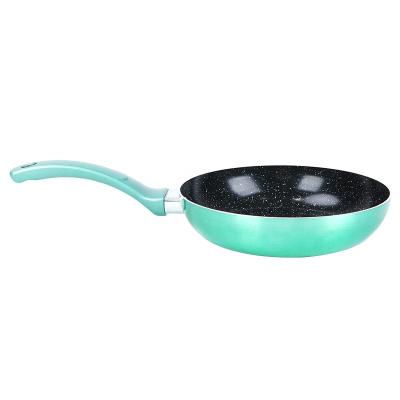 China Traditional Forged Aluminum Pan Coating Grill Unique Design Non Fry Green Stick With Induction Bottom Ceramic Service Customized Spray Paint for sale