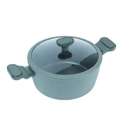 China Amazon Bestseller Viable Wholesale Pots For Cooking Soup Pots Set High Quality Aluminum Stock Handle Glass Lid 7-45days for sale