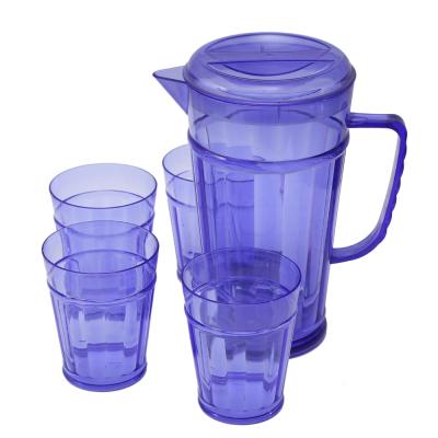 China 2020 Viable Factory Wholesale Food Grade Purple Plastic Water Jug Set For Promotion for sale