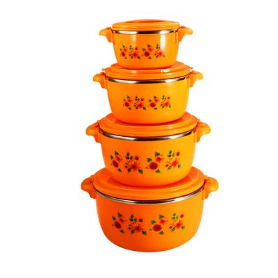 China Disposable Stainless Steel African Plastic Take Away Food Warmer Storage Container Casserole Hot Pot for sale