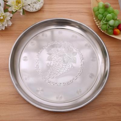 China Viable factory wholesales stock round grape design stainless steel kitchen press mesh dish tray for promotion for sale