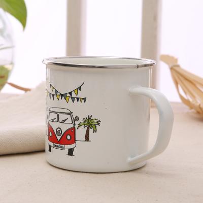 China Hot Selling Low Moq Viable New Design Custom Coffee Mug Metal Printing Log Print Custom Copy Custom Camping Mug for sale