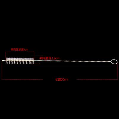 China Sustainable Stainless Steel Straw Brush For Silicone Stainless Steel Straw Bamboo Cleaning Brush for sale