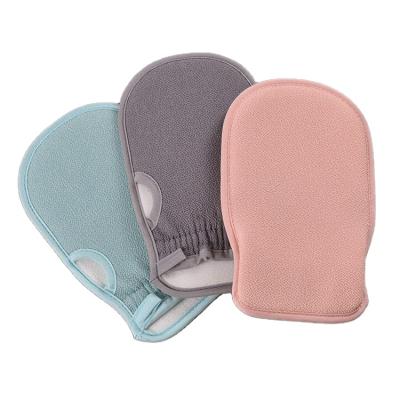 China High Quality Long Handle Bath Shower Spa Nylon Body Cleanser Exfoliating Bath Gloves Wholesale for sale