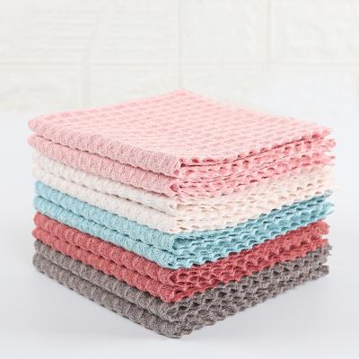 China Sustainable Microfiber Cleaning Towel Waffle Weave Drying Cloth Glass Cleaning Cloth for sale