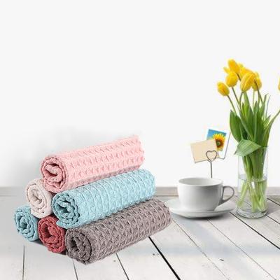 China Fashion Viable New Home Double Side Waffle Side Microfiber Towel Cleaning Quick Dry Cloth for sale