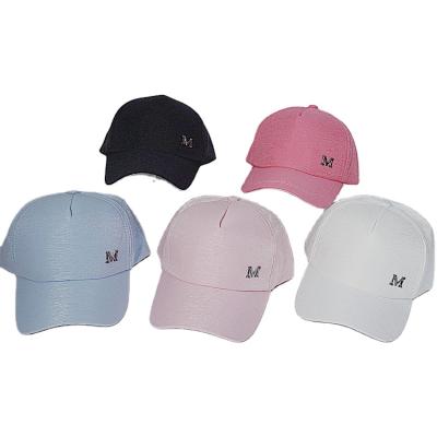 China Factory simple spot color cotton JOINT polyester baseball quick-drying sports custom hat men and women in spring for sale