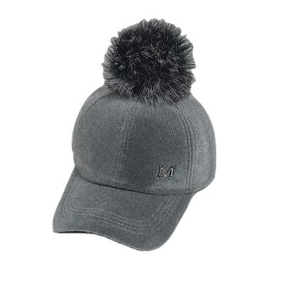 China Warm and comfortable detachable autumn and winter spot mink fox fur COMMON neutral ball mini baseball cap for sale