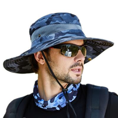 China Wholesale Eco-Friendly Anti Camouflage Large Brim Mesh Summer Hat For Men for sale