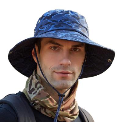 China Wholesale Summer Mens Eco - Friendly Camouflage Large Brim Fishing Hat Mens Camouflage Sun Visor for sale