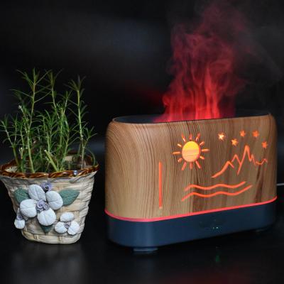 China Large Nano Ring Essential Oil Diffuser 250Ml Jellyfish Mist Mist Flame Aroma Diffuser Flame Home Humidifier For Home Office for sale