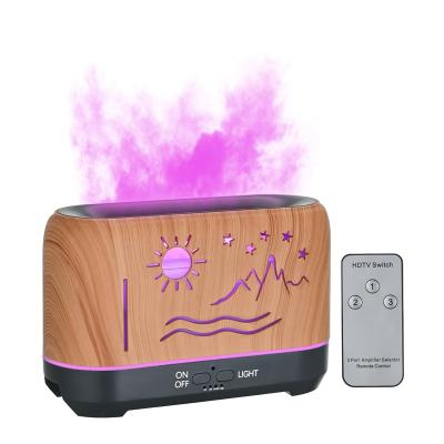 China Home Wholesale Ultrasonic Aromatherapy Scent Diffuser Scent Machine Electric Flame Humidifier for sale