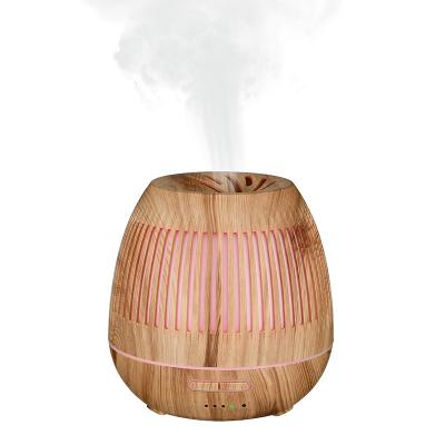 China Aromatherapy Sent Home Luxury 400Ml Room Fragrance Home Essential Oil Aroma Humidifier Wooden Diffuser for sale