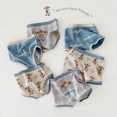 China New Wholesale Custom Design Kids Animation Kid Boxers Boys Underwear Soft Breathable for sale