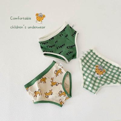 China Wholesale Breathable Tiger Cartoon Cotton Underwear Children Boxer Shorts And Briefs for sale