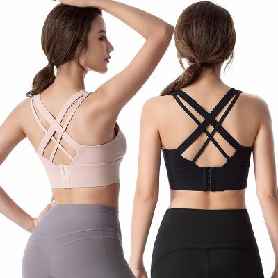 China Wholesale Breathable High Strength Women's Agent Yoga Bra Sexy Fitness Sports Bra for sale