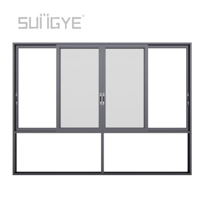 China Sliding Sliding Window Aluminum Framed Double Glazed Fireproofing Sliding Windows With Retractable Screens for sale