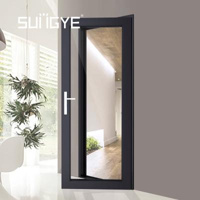 China Urban Sound Insulation Windows Doors And Exterior Conservatories Front Pivot Door With Rough Opening Window for sale