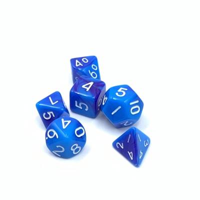 China d&d mini dies new custom dnd blue dies polyhedron d6 acrylic plastic dies tray for sale