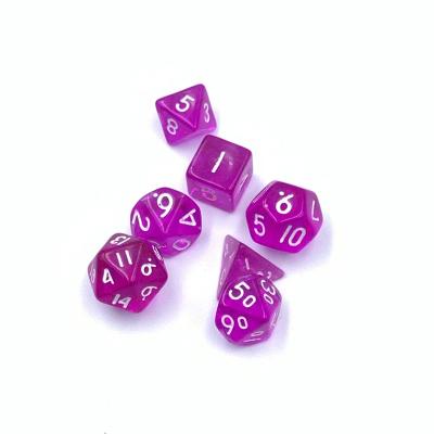 China d&d mini dice new dnd ddies polyhedron d6 plastic dice tray custom light purple acrylic mini dice casino for sale