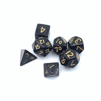 China New mini dice custom glitter black acrylic casino mini dice d&d polyhedral d6 dice dice dice plastic tray for sale