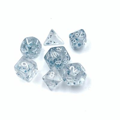 China dnd blue glitter new dice mini polyhedral d6 dice plastic dice tray custom acrylic mini dice casino for sale