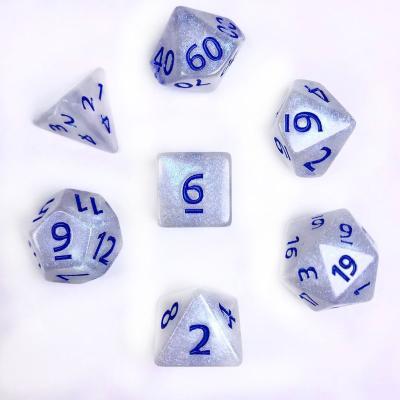 China High Quality Board Game Accessories Factory Customized Monochrome Color Changing RPG Dice Set Game Entertainment Dice for sale