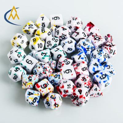 China Custom Custom Board Game Accessories Board Game Art Pan Blood Polyhedral Acrylic Dies DND Color Dies for sale