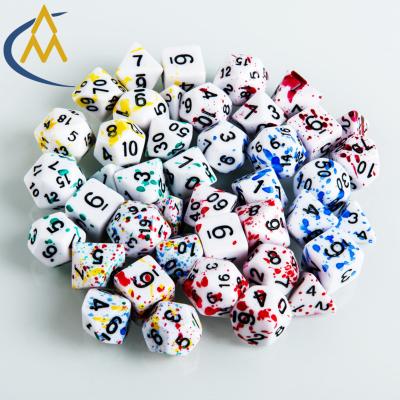 China Deluxe High Quality Board Game Props DND Blood 7 Sets RPG Polyhedral Dice Acrylic Dies for sale