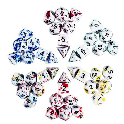 China Hot Custom Polyhedral Acrylic Colored Dice Dice Development DND RPG Dice New Product Sales Board Game Accessories for sale