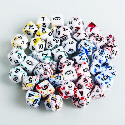 China Board Game Accessories Hot Sales Custom Polyhedral Dies Color Strip Party Acrylic Dies For Dnd Game Dice for sale