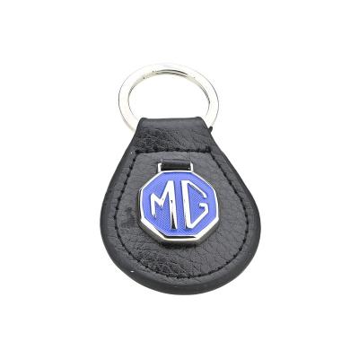 China Best Selling Custom White Leather Logo Mini Design Metal Leather Key Chain for sale