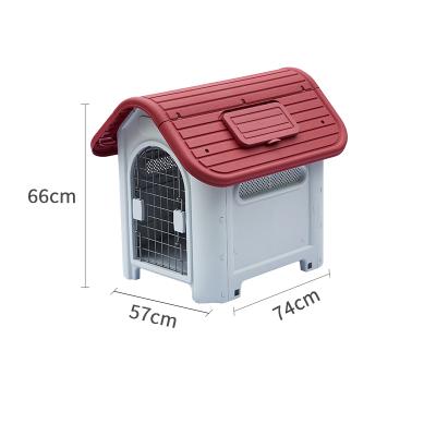 China Multi-size Breathable Outdoor Plastic Large Pet House Indoor&Outdoor Rainproof Plastic Kennel With Window for sale