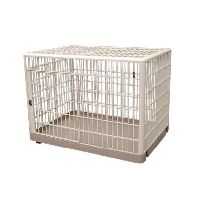 China Breathable factory sell small double doors plastic cages kennel for dogs and cats for sale