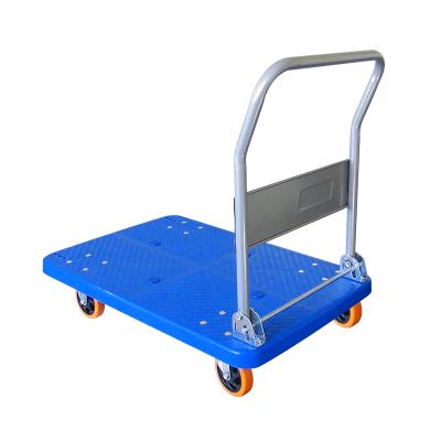 China Industrial Folding Platform Car For Truck Direct Light Warehouse Factory Transport Plastic Trolley for sale