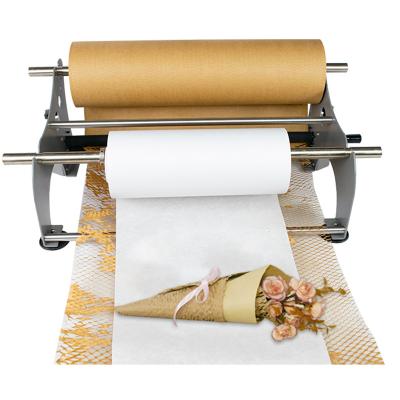 China Factory Customized Hotels Roll Wrapping Honeycomb Paper Making Machine WOPACK Logo Dispenser Kraft Wrapping Cushion for sale