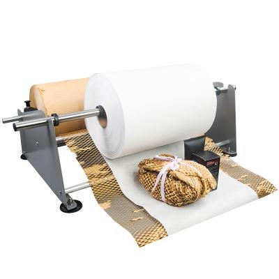 China Eco-friendly Recycled Leader HP-S2 30-50CM Proper Protective Packaging Pad Kraft Paper Rolls Materials Wrapping Honeycomb Paper Dispenser for sale