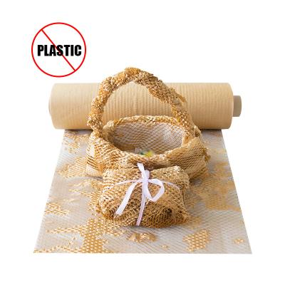 China Low Cost Biodegradable Packing Roll Filler Paper Cushioning Paper Honeycomb Cushioning Protective Envelope for sale