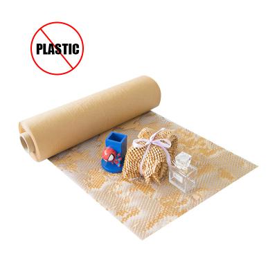 China Biodegradable Building Material Shops Various Lengths Widths Filling Kraft Protective Wrapping Honeycomb Cushioning Wrap Paper Rolls for sale