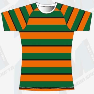 China Erwachsener streifte Rugby Polo Shirts Short Sleeve, Rugby-Hemden 300gsm 4xl zu verkaufen