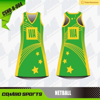 China Kundenspezifische Linie Kleid der Sublimations-175gsm des Korbball-A mit Seitenkonsolen zu verkaufen