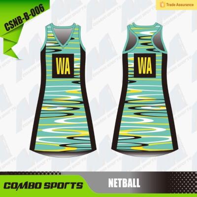 China BSCI Team Sport Uniforms, 175gsm de Kleding van het Lijnnetball het Snelle Drogen Te koop