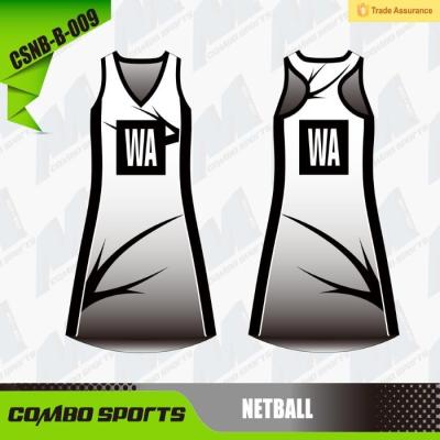 China OEM ODM Netball Opleidingskleren, de Kleding van het de Douanenetball van 175gsm 2XL Te koop