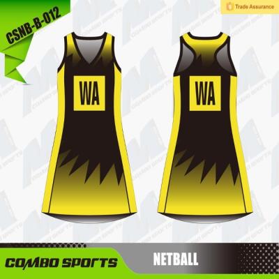 China Wijfje Gesublimeerde Netballkleding, 3XL-de Uniformen van het Douanenetball Te koop