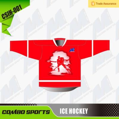 China Douane 300gsm 3XL Team Ice Hockey Jersey/het Gebruik van Overhemdenuniex Te koop