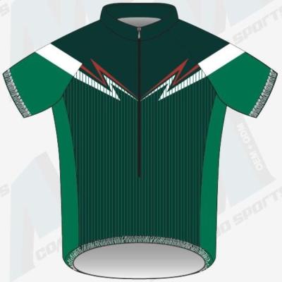 China 3/4 van de de Douaneberg van Front Zip 140gsm Fiets Jerseys 6471cm Lichaamslengte Te koop