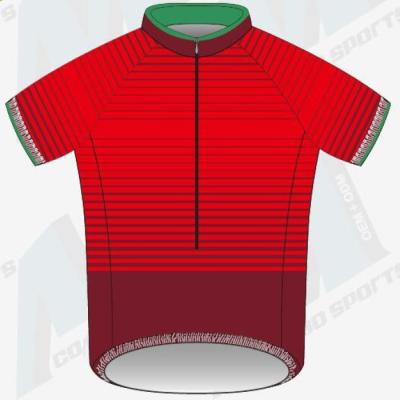 China Radfahrenfahrrad Jersey 140gsm XS 3/4 Front Zip Short Sleeves Clothes zu verkaufen