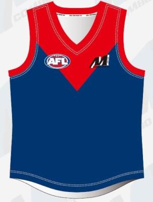 China Ärmelloses Aussie Rules Football Jerseys, 300gsm Afl Team Shirts zu verkaufen