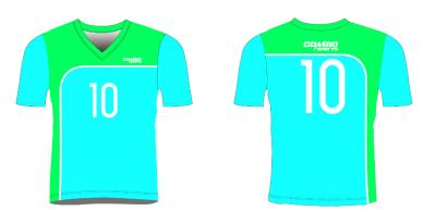 China Van het Voetbalteamwear van Jersey de Hoogste Vochtigheid Wicking 49cm Borst Korte Koker Te koop